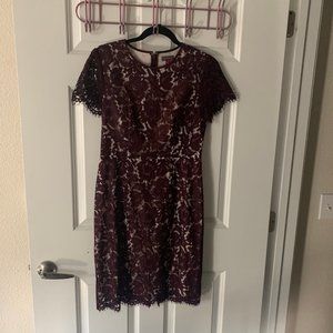 Vince Camuto Lace Cocktail Dress - Short Sleeve